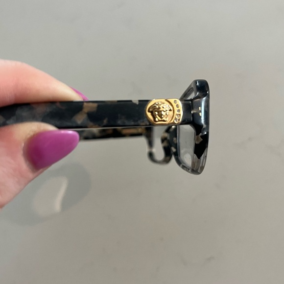 Versace Eyeglasses MOD.3146-B 876 Black Brown Quartz Crystals Italy 53[]16 135 - Picture 6 of 10